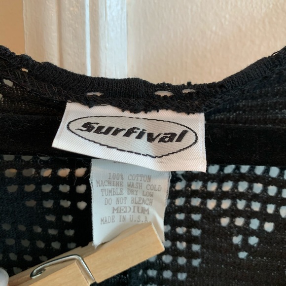 Stars and Mesh Tie Front Top - Picture 6 of 7